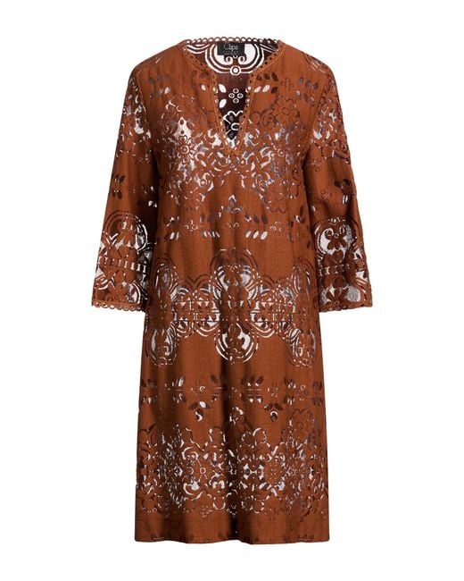 Robe Courte Clips en coloris Brown