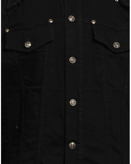 Versace Black Denim Outerwear for men