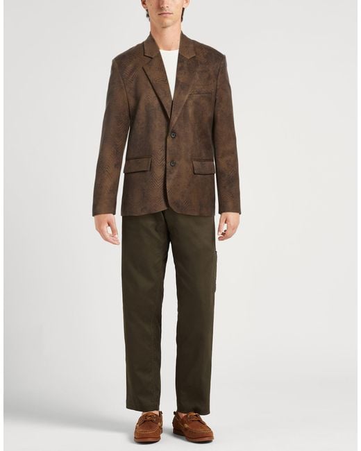 Imperial Brown Blazer Polyester, Viscose, Elastane for men