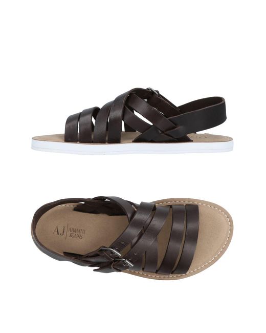 Armani Jeans Sandals in Gray for Men | Lyst