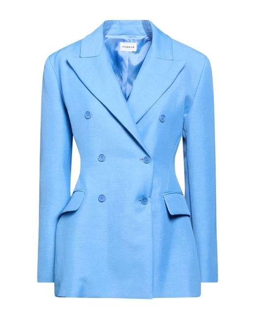 P.A.R.O.S.H. Blue Blazer Viscose, Linen