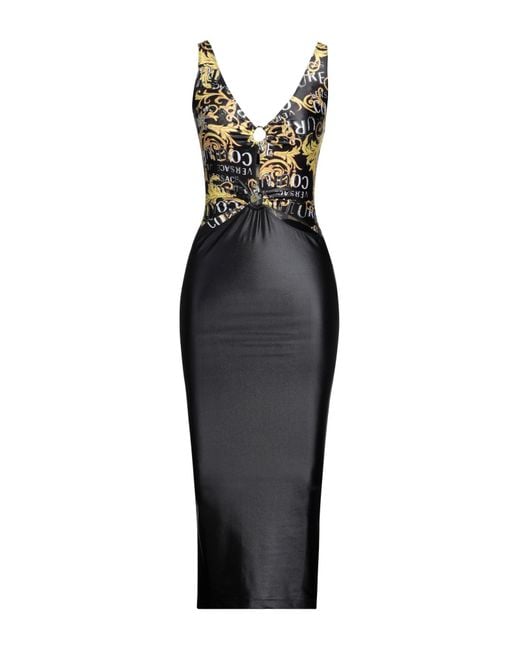 Versace Jeans Couture Black Midi-Kleid