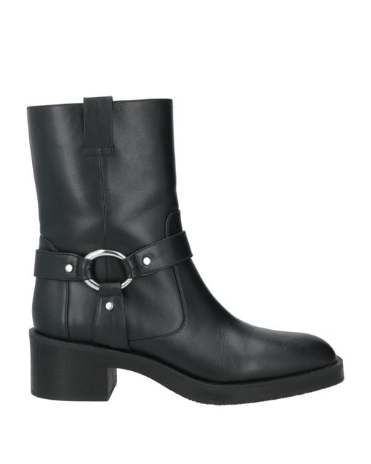 Stuart Weitzman Black Ankle Boots Leather