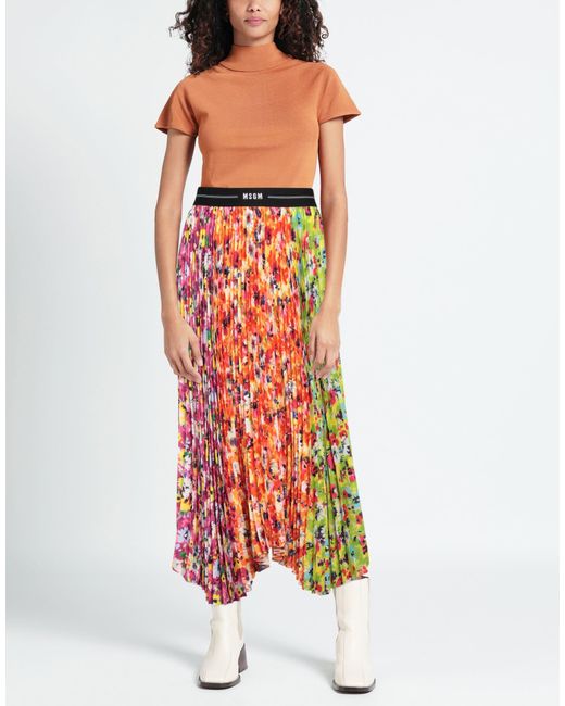 MSGM White Long Skirt