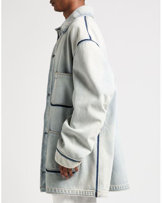 Maison Margiela Gray Denim Outerwear Cotton, Polyester for men