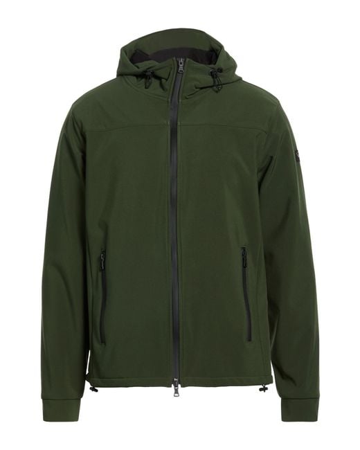 Paul & Shark Green Military Jacket Polyester, Elastane for men