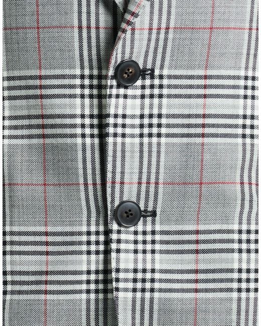 Gabriele Pasini Gray Suit Polyester, Wool for men