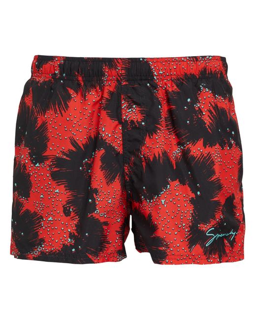 Givenchy Red Swim Trunks for men