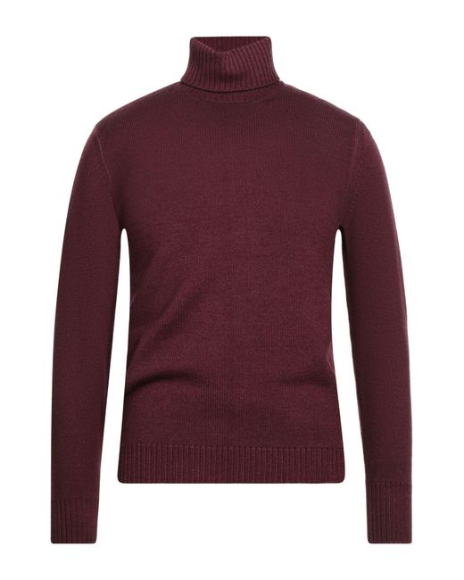 Altea Purple Burgundy Turtleneck Virgin Wool for men
