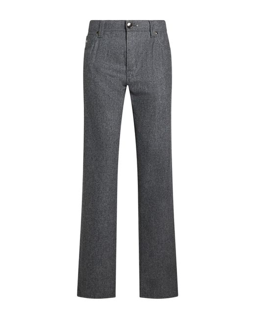 Tramarossa Gray Pants Virgin Wool for men