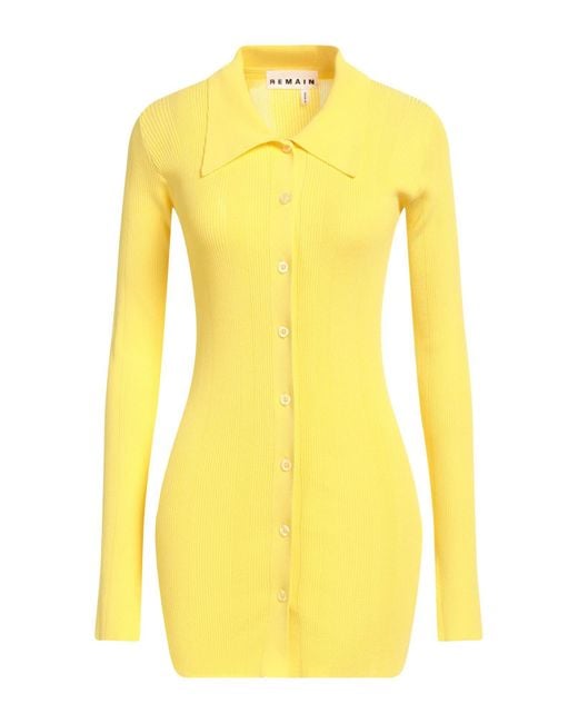 REMAIN Birger Christensen Yellow Cardigan