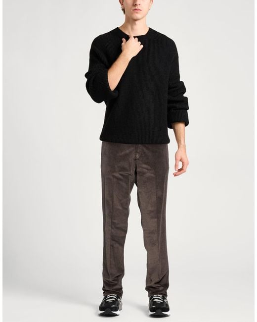 Michael Coal Gray Dark Pants Cotton, Modal, Elastane for men