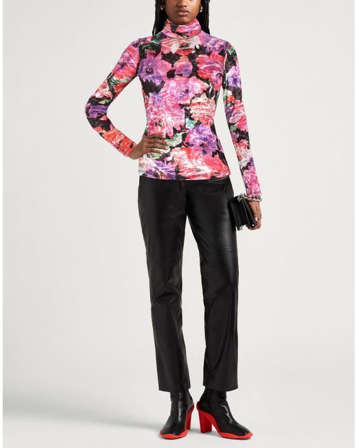 MSGM Red T-Shirt Polyester, Elastane