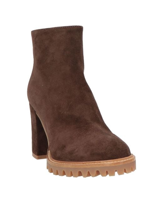 Anna F. Brown Ankle Boots