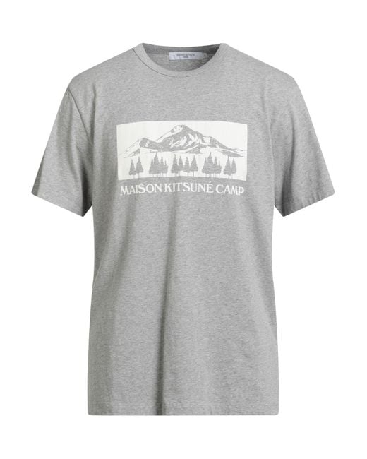 Maison Kitsuné Gray T-Shirt Cotton for men