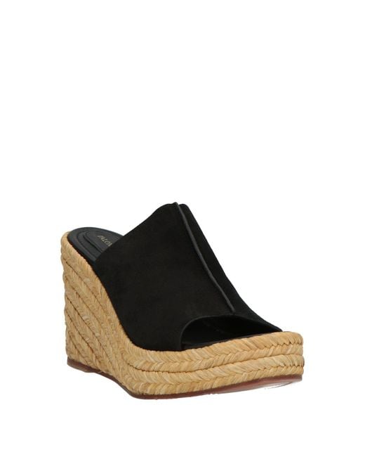 Paloma Barceló Black Sandals Leather, Natural Raffia