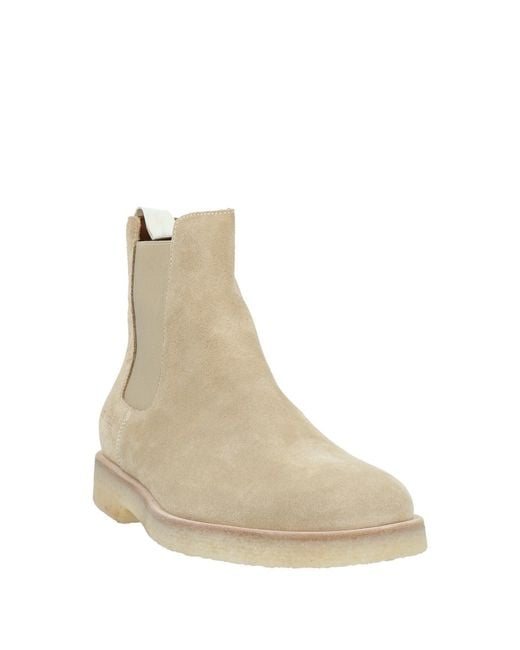 Common Projects Natural Sand Ankle Boots Soft Leather for men