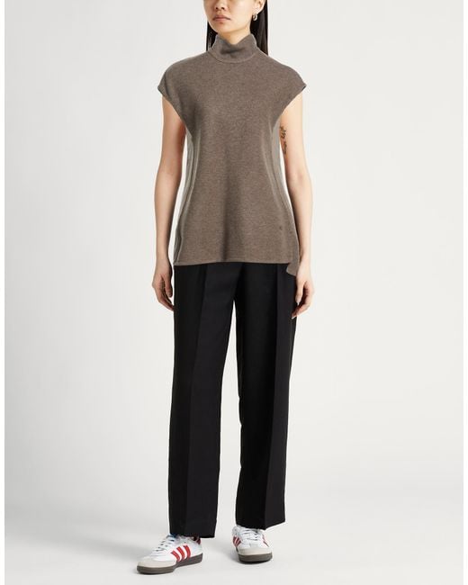 Agnona Brown Taupe Turtleneck Cashmere, Wool