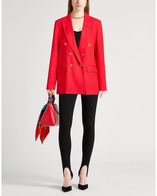 Department 5 Red Blazer Viscose, Polyester, Rubber