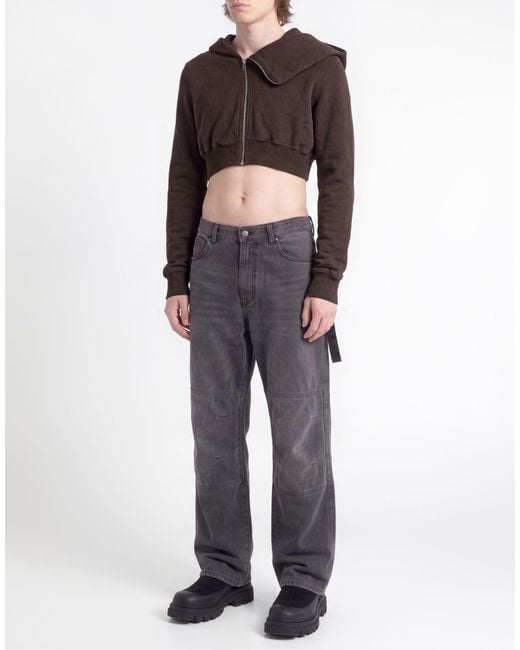 Rick Owens Blue Sweatshirt Cotton for men