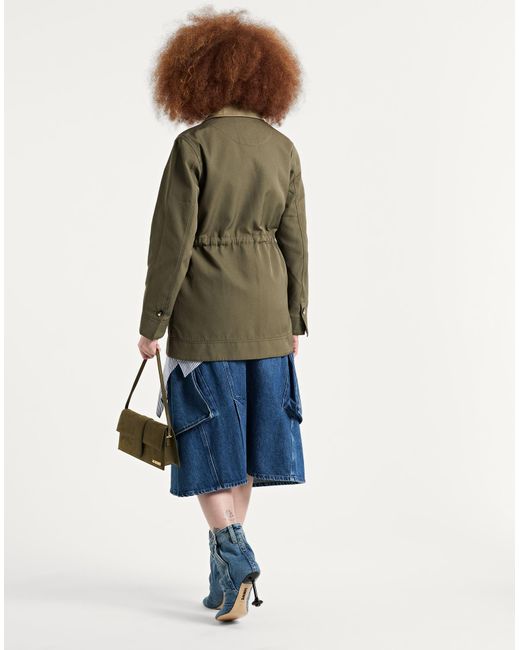 Ganni Green Overcoat & Trench Coat