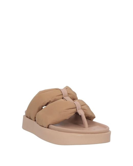 Inuikii Brown Thong Sandal Leather, Textile Fibers