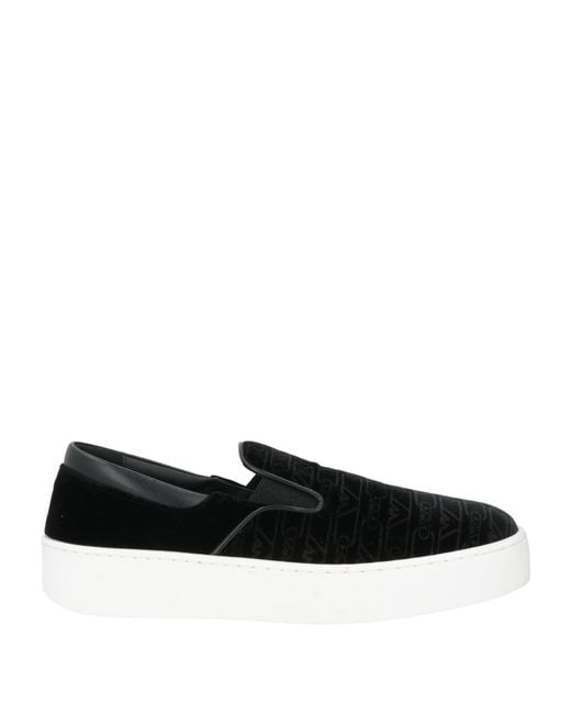 Emporio Armani Black Sneakers Textile Fibers, Leather