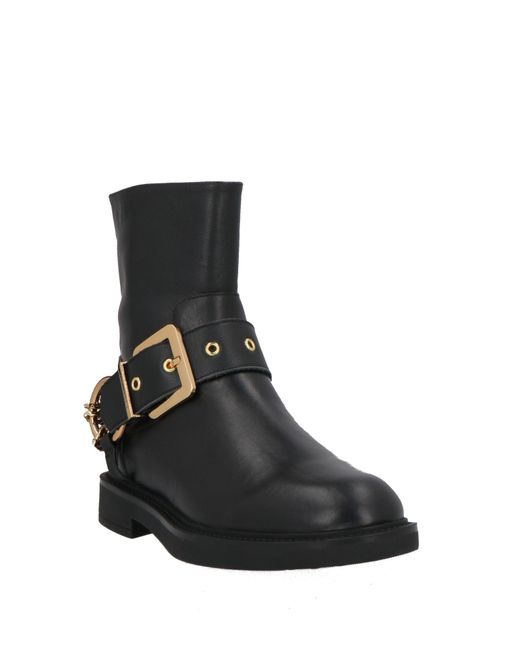 Twinset Black Ankle Boots Cow Leather