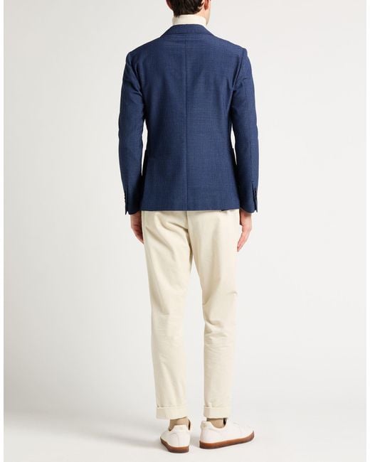 Lardini Blue Blazer Wool, Polyester, Elastane for men