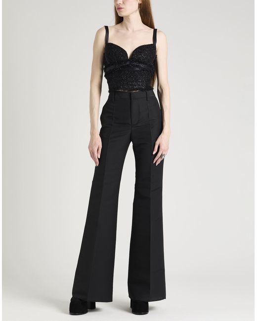 Versace Black Top Virgin Wool, Metallized Polyamide, Polyamide, Silk