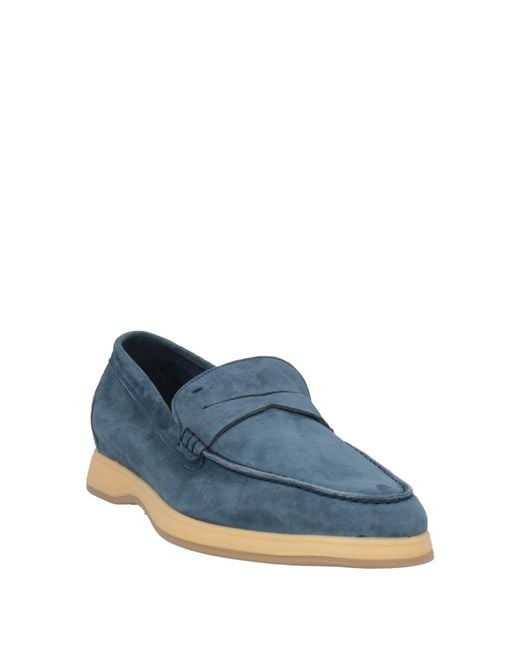 Andrea Ventura Firenze Blue Loafers Leather for men