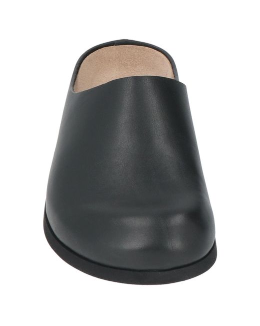 Common Projects Black Mules & Clogs