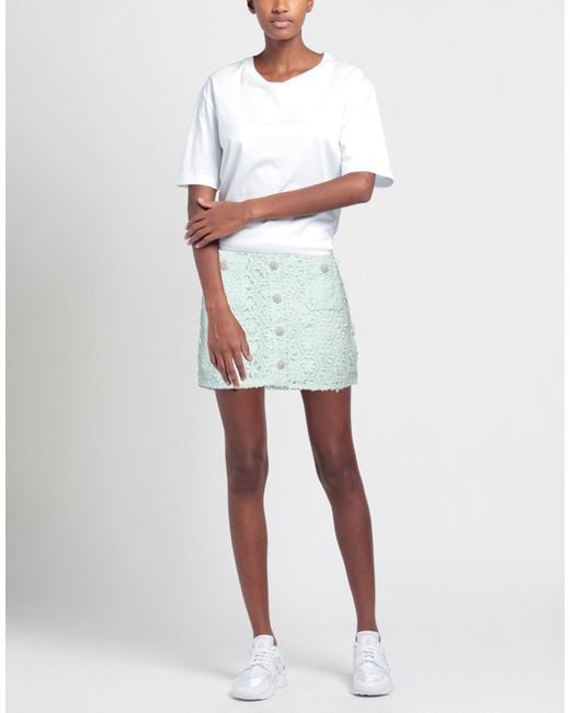 Self-Portrait Green Mini Skirt
