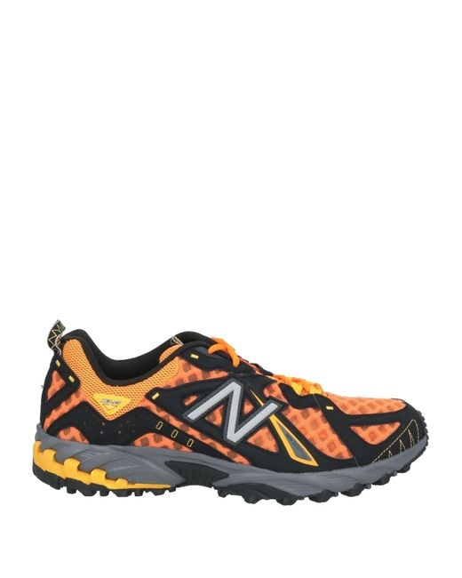 New Balance Orange Embellished Low-Top Sneakers for men