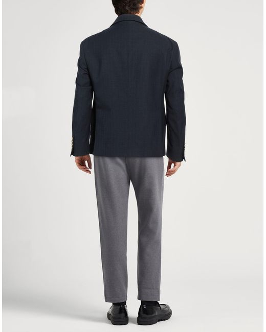 Daniele Alessandrini Blue Blazer Polyester, Viscose for men
