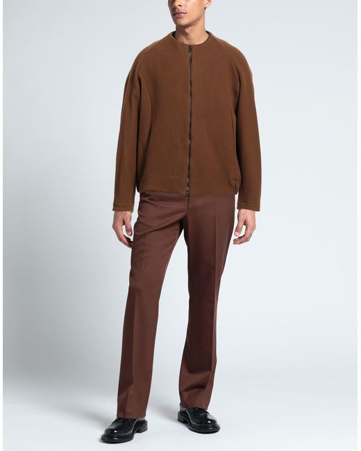 Costumein Brown Jacket Virgin Wool, Polyamide for men