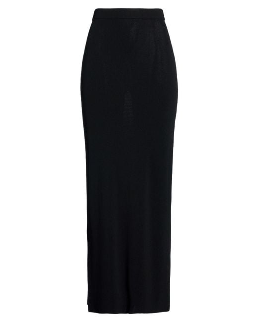 Isabel Benenato Black Maxi Skirt Viscose, Polyester