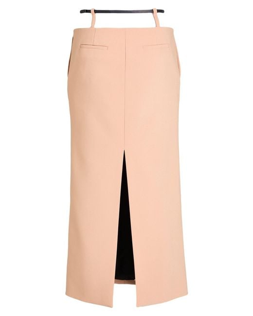 The Attico Natural Midi Skirt Polyester, Elastane
