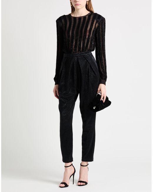 Elisabetta Franchi Black Jumpsuit Viscose, Polyester