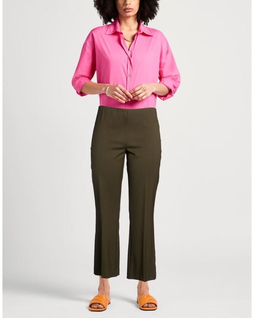 P.A.R.O.S.H. Green Pants Virgin Wool, Elastane