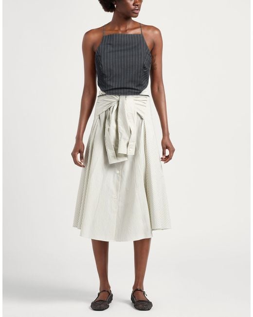 Ganni Gray Top Recycled Polyester, Viscose, Elastane