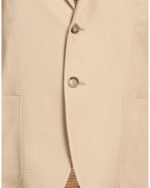 Paoloni Natural Blazer Cotton, Elastane for men