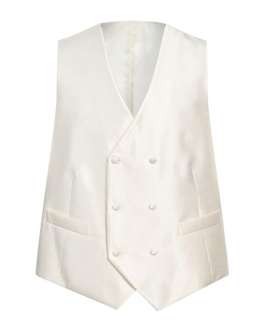Sartoria Latorre White Waistcoat for men