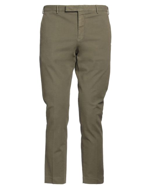 PT Torino Green Military Pants Cotton, Elastane for men