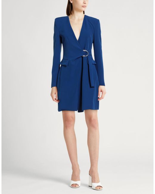Liu Jo Blue Mini Dress Polyester, Elastane
