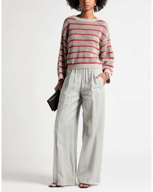 Brunello Cucinelli Gray Light Pants Cotton