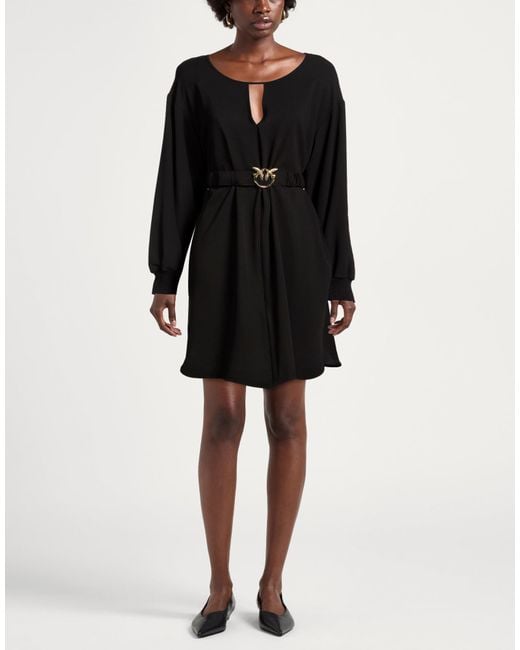 Pinko Black Mini Dress Polyester