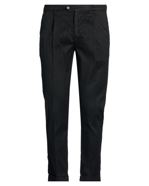 0/zero Construction Black Pants Linen, Cotton, Elastane for men