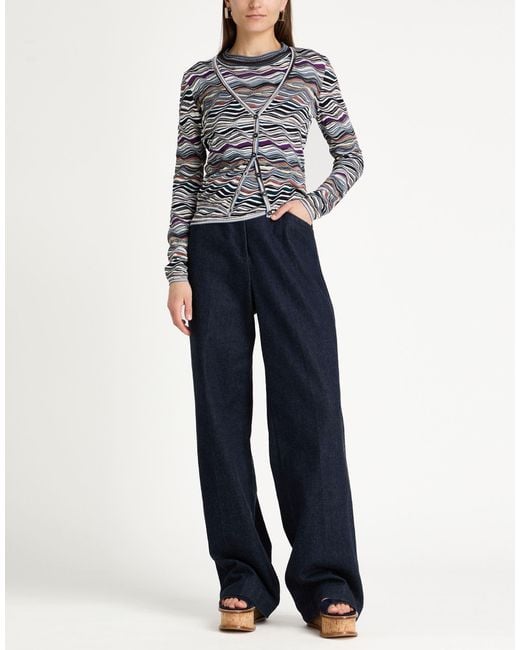 Missoni Blue Twin Set Viscose, Wool, Polyamide, Elastane