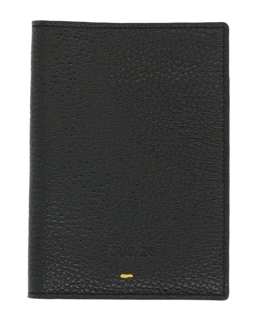 Doucal's Black Document Holder Calfskin for men